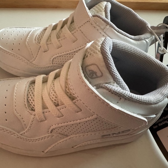 Toddler Boys White Sneakers Size 10 Hightop - Picture 2 of 6